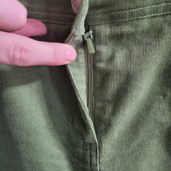 Lily Pulitzer Vintage Y2K Corduroy Skirt Green Womens 12 A Line Mini - Picture 5 of 9